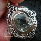Bali Design 925 Silver & Green Amethyst Pendant SP-445-KT