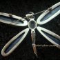 Large Silver Kyanite & Moonstone Dragonfly Brooch Pendant BC-143-KT