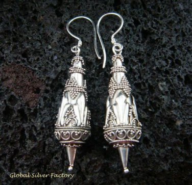 Sterling Silver Bali Design Earrings SE-143-KA