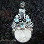 925 Silver & Mixed Gems Goddess Pendant GDP-929-PS