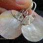 925 Silver Garnet & Round Shell Earrings ER-526-KT