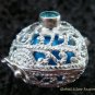 925 Silver Blue Topaz Heart Harmony Ball Pendant HB-309-KT