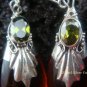 925 Silver Amber & Peridot Earrings SJ-170-KA