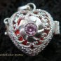 925 Silver Rose Quartz Heart Harmony Ball Pendant HB-308-KT