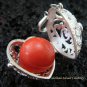 925 Silver Rose Quartz Heart Harmony Ball Pendant HB-308-KT
