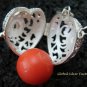 925 Silver Rose Quartz Heart Harmony Ball Pendant HB-308-KT