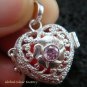 925 Silver Rose Quartz Heart Harmony Ball Pendant HB-308-KT