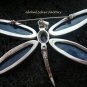 Large 925 Silver Kyanite & Amethyst Dragonfly Brooch Pendant BC-140-KT