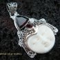 925 Silver & Garnet Goddess Pendant GDP-939-PS
