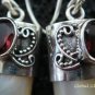 925 Silver Garnet & Shell Earrings ER-525-KT