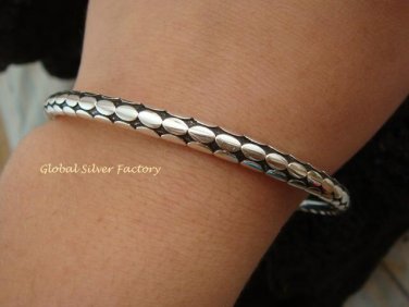 Sterling Silver Tradtional Womens Bangle SBB-287-PS