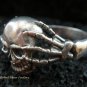 Sterling Silver Biker Skull Design Ring MJ-143-PS