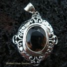 Bali Design 925 Silver & Smokey Quartz Pendant SP-446-KT