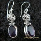 925 Silver & Amethyst Drop Earrings ER-445-NY