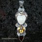Sterling Silver & Mixed Gems Goddess Pendant GDP-941-PS