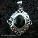 Bali Design 925 Silver & Green Quartz Pendant SP-442-KT
