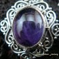 Antique 925 Silver Bali Amethyst Earrings ER-449-NY