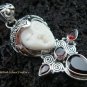 925 Silver & Garnet Goddess Pendant GDP-935-PS