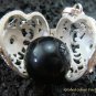 925 Silver Green Quartz Heart Harmony Ball Pendant HB-307-KT