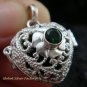 925 Silver Green Quartz Heart Harmony Ball Pendant HB-307-KT