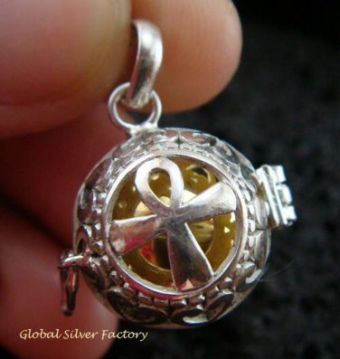 925 Silver Christian Cross Harmony Ball Pendant HB-305-KT