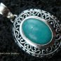 Sterling Silver & Turquoise Designer Pendant SP-440-KT
