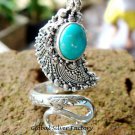 Sterling Silver Turquoise Snake Ring RI-185-NY