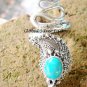 Sterling Silver Turquoise Snake Ring RI-185-NY