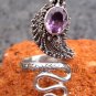 Sterling Silver Amethyst Large Snake Ring RI-110-NY