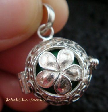 925 Silver Frangipani Harmony Ball Pendant HB-304-KT