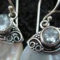 925 Silver Blue Topaz & Round Shell Earrings ER-527-KT