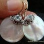 925 Silver Blue Topaz & Round Shell Earrings ER-527-KT
