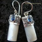 925 Silver Blue Sapphire & Shell Earrings ER-524-KT