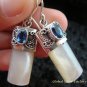 925 Silver Blue Sapphire & Shell Earrings ER-524-KT