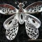 Sterling Silver & Garnet Butterfly Brooch BC-163-KT