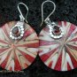 925 Silver Garnet & Shell Earrings ER-544-KT