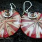 925 Silver Garnet & Shell Earrings ER-544-KT