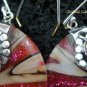 925 Silver Garnet & Shell Earrings ER-544-KT
