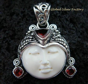 Sterling Silver & Garnet Goddess Pendant GDP-975-KT
