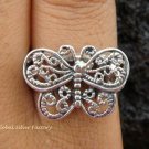Sterling Silver Filigree Butterfly Ring SR-126-KT