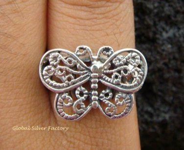 Sterling Silver Filigree Butterfly Ring SR-126-KT
