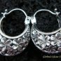 Sterling Silver Fragnipani Hoop Earrings SE-151-KT