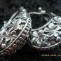 Sterling Silver Fragnipani Hoop Earrings SE-151-KT