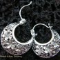 Sterling Silver Fragnipani Hoop Earrings SE-151-KT