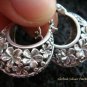Sterling Silver Fragnipani Hoop Earrings SE-151-KT