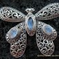925 Silver Rainbow Moonstone Butterfly Brooch BC-162-KT