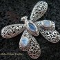 925 Silver Rainbow Moonstone Butterfly Brooch BC-162-KT