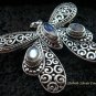 925 Silver Rainbow Moonstone Butterfly Brooch BC-162-KT