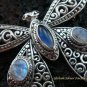 925 Silver Rainbow Moonstone Butterfly Brooch BC-162-KT