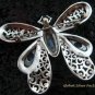 925 Silver Rainbow Moonstone Butterfly Brooch BC-162-KT